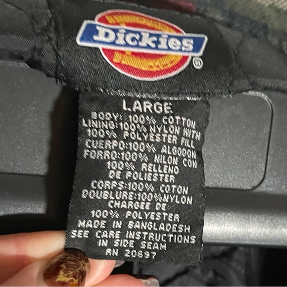 Dickies Vintage Insulated Plaid Snap Up Jacket LG - Picture 6 of 8